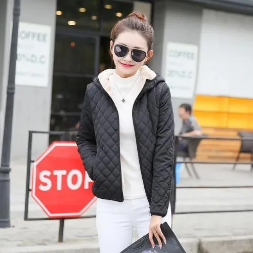 womens casual jackets Padded Long Slim