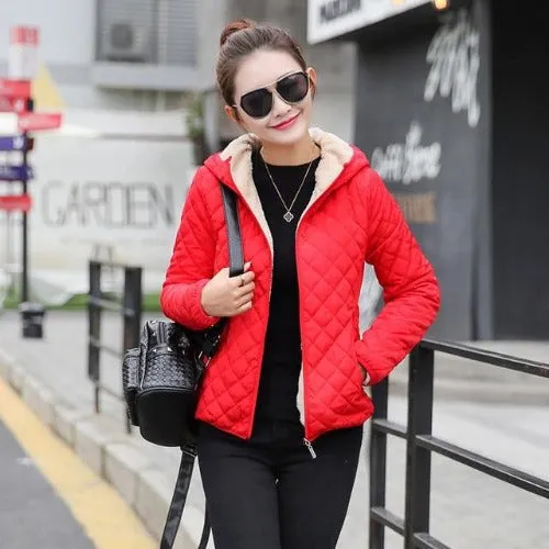 womens casual jackets Padded Long Slim