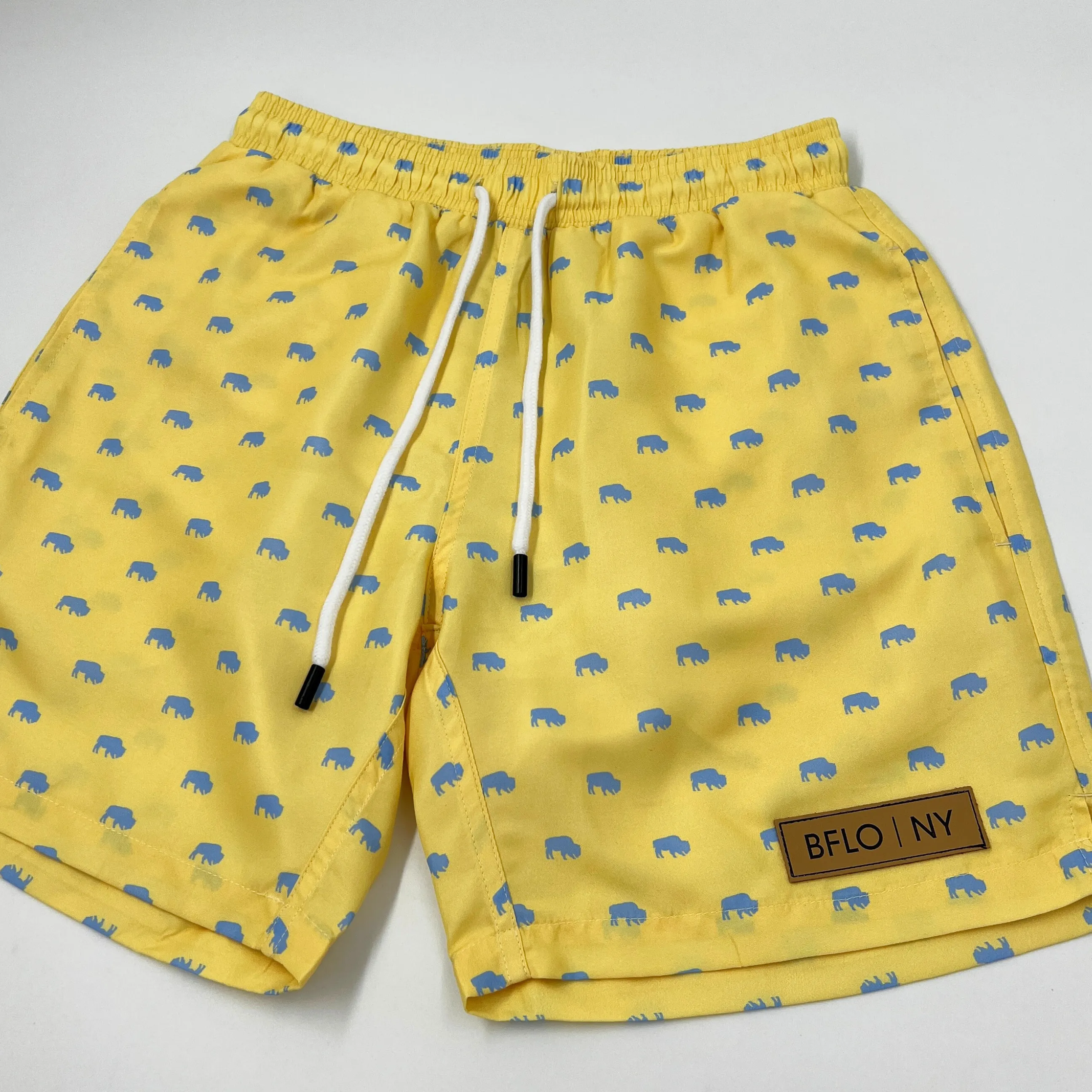 Sunlight Yellow BFLO Men's Swim Trunks