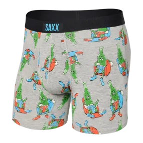 SAXX Men's Vibe Boxer Brief Underwear - Pants Drunk Grey Heather