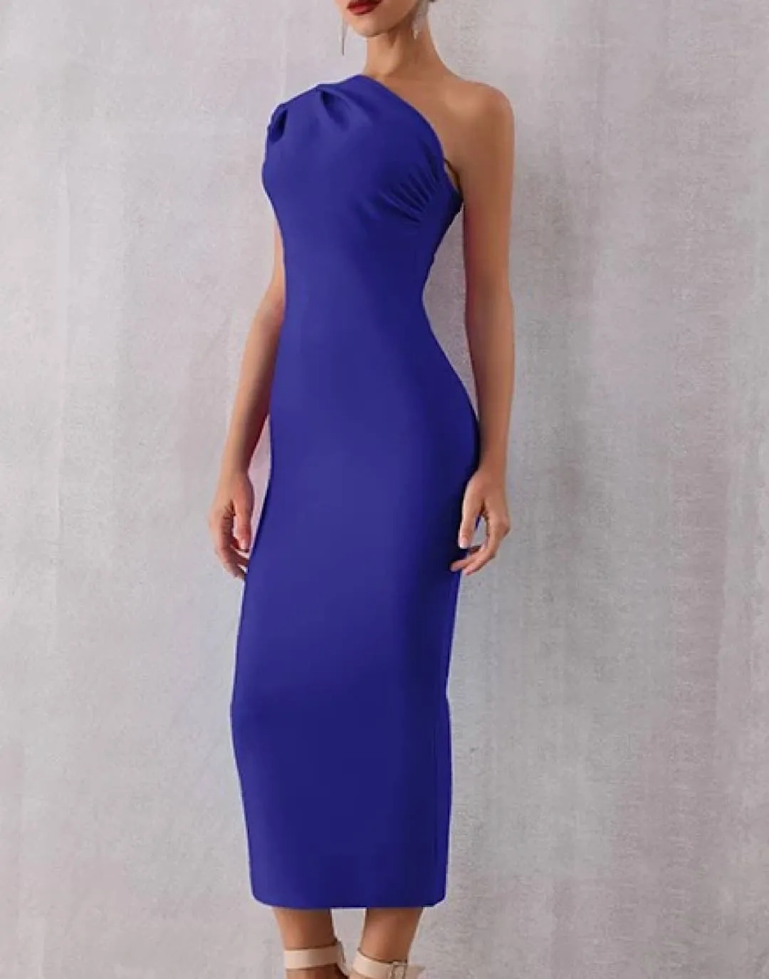 One Shoulder Slim Bandage Dress