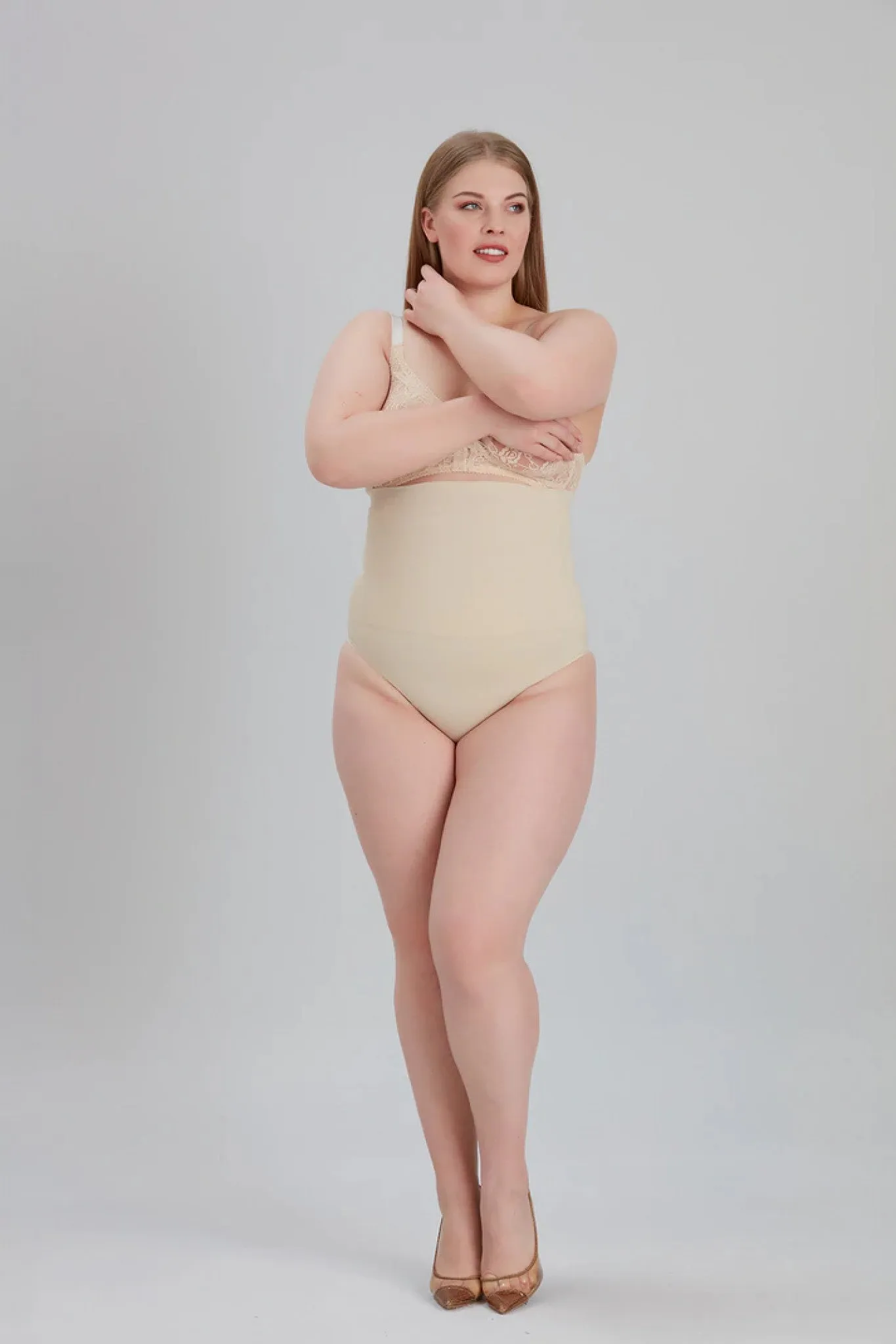 Shapewear London High Waist Shapewear Brief In Nude