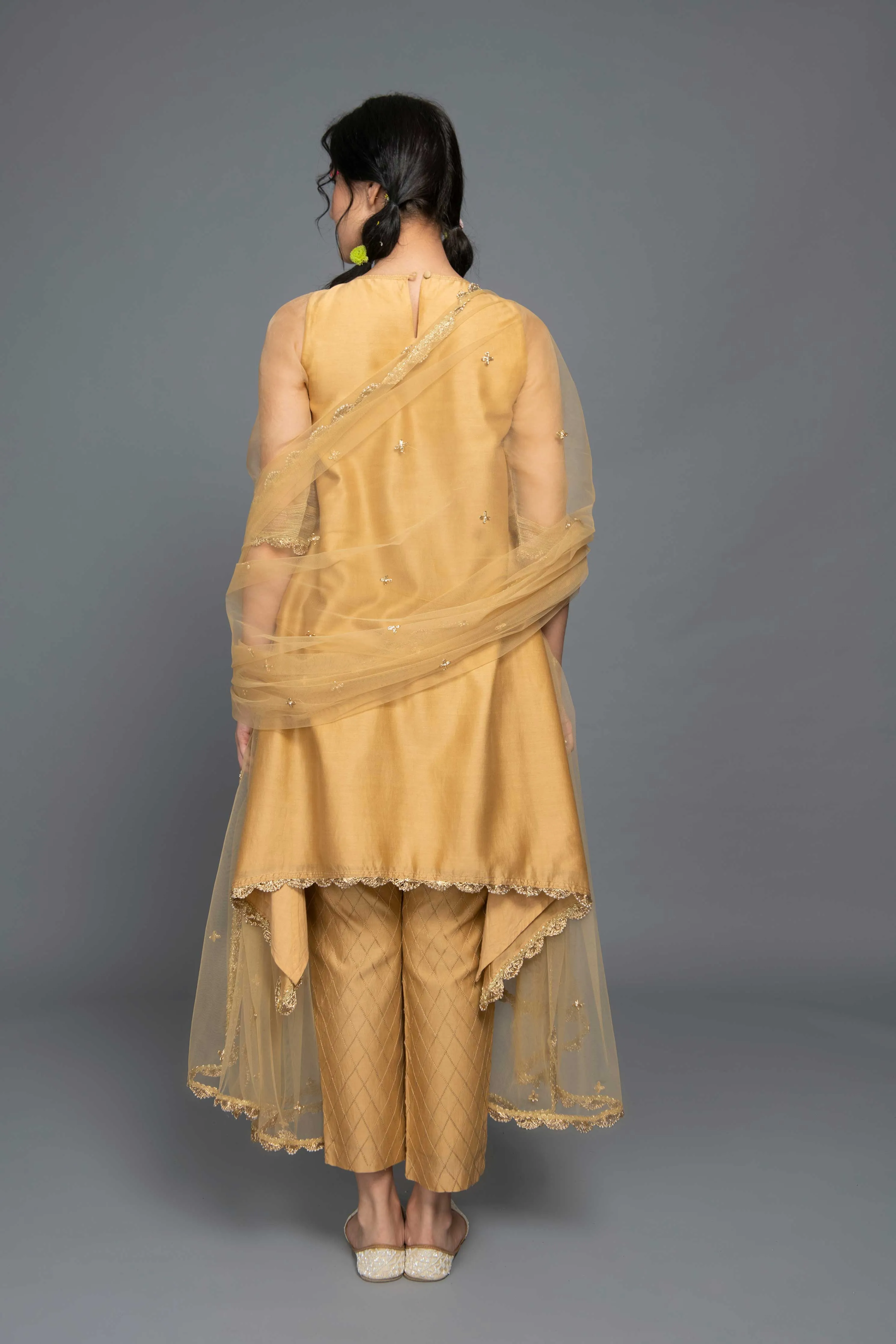 Golden Garden Beige Suit Set