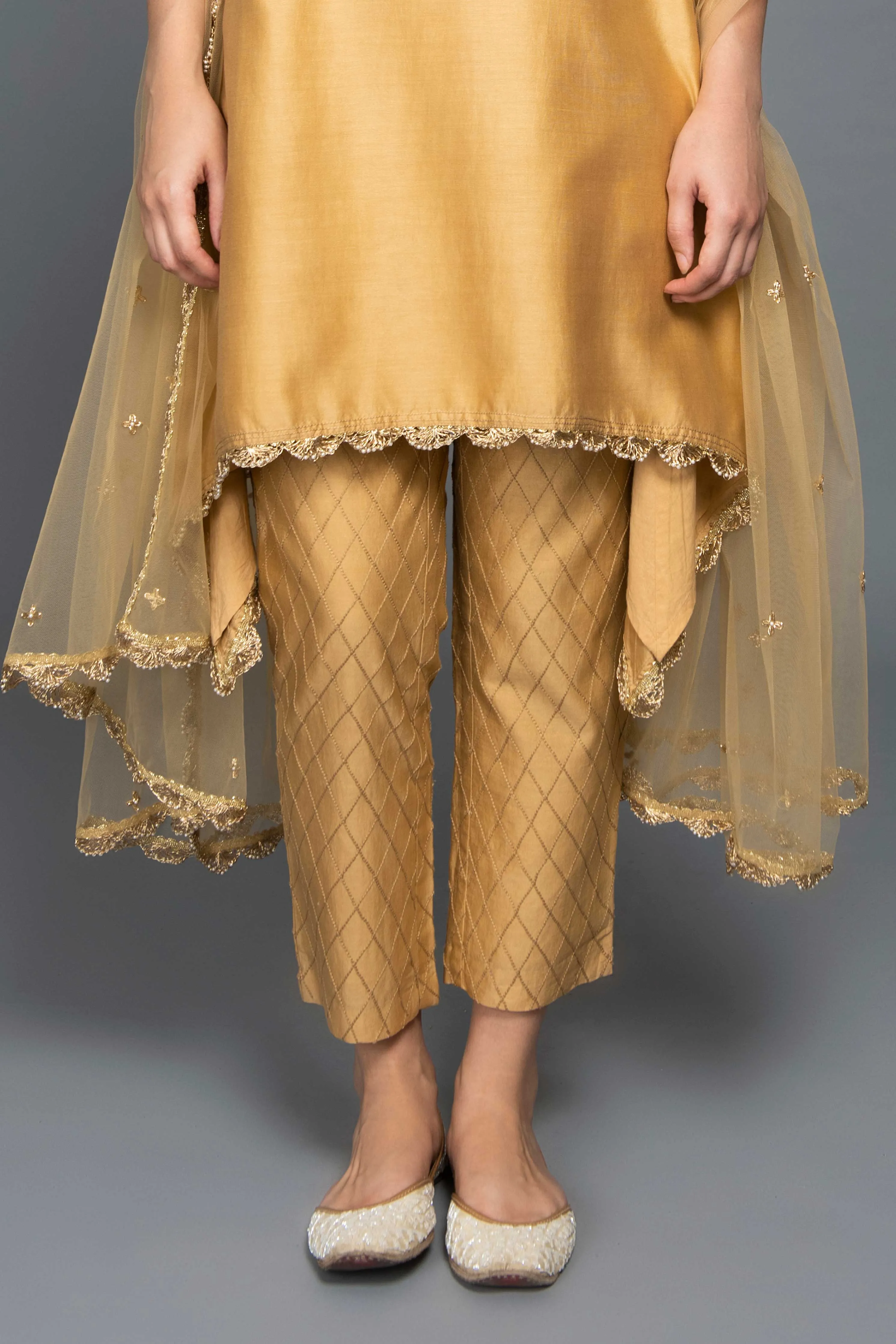 Golden Garden Beige Suit Set