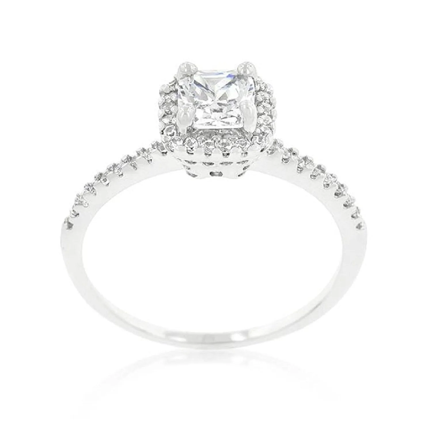 WildKlass Princess Cut Halo Engagement Ring