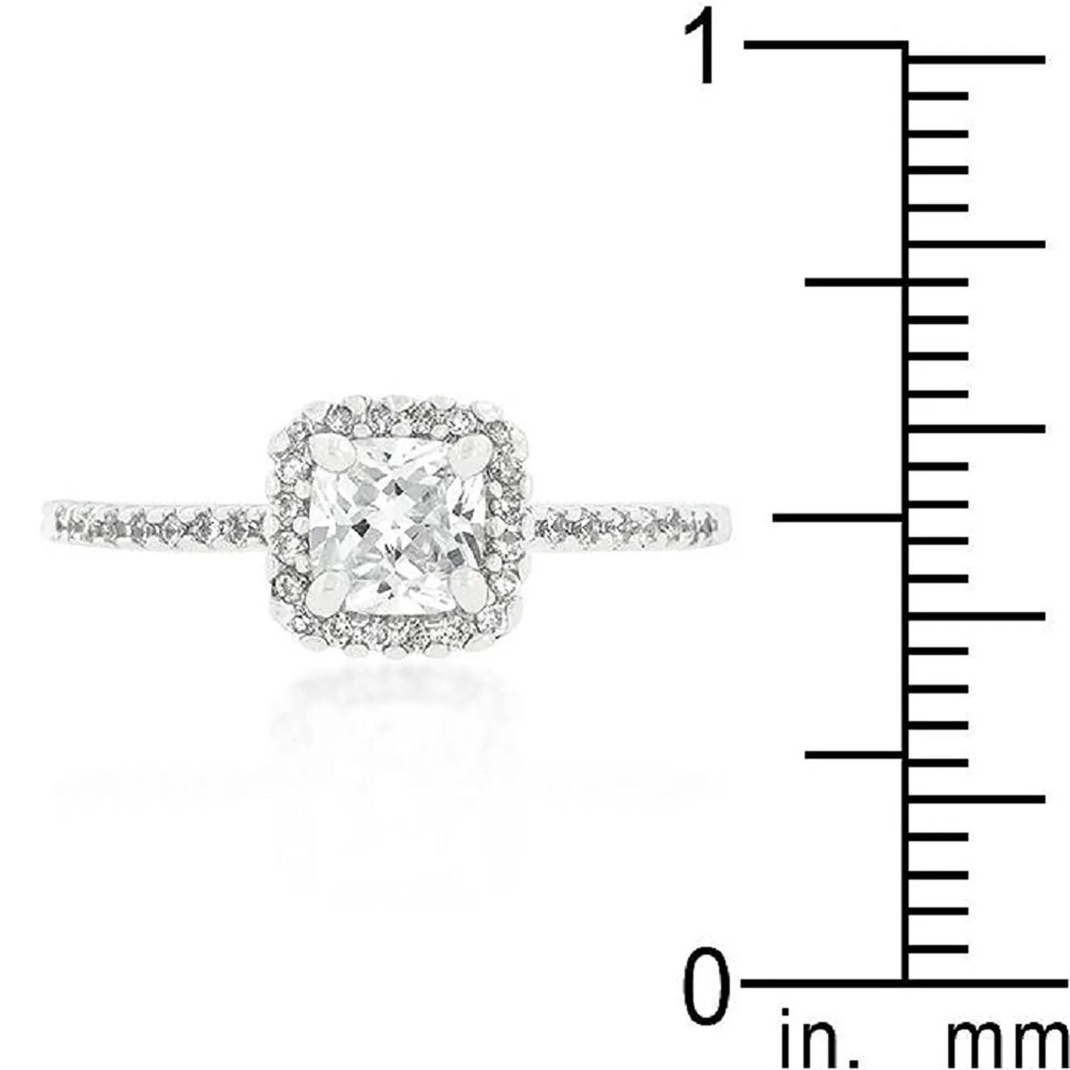 WildKlass Princess Cut Halo Engagement Ring