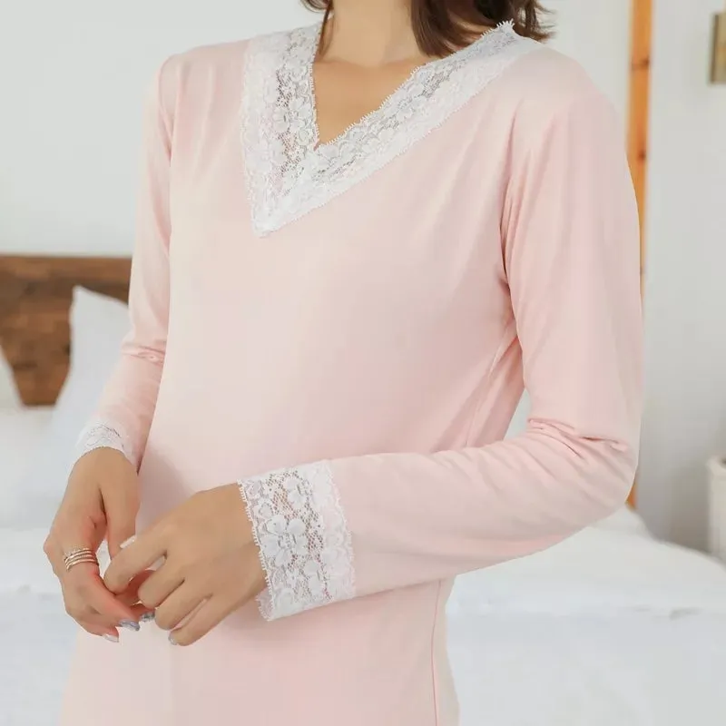 Ladies Fashion Full Sleeves Nightdress Sleepwear T245