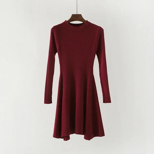 Women maxi sweater dress Autumn