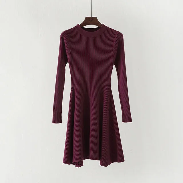 Women maxi sweater dress Autumn