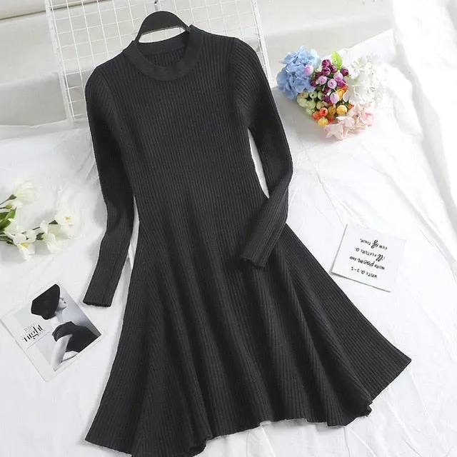 Women maxi sweater dress Autumn