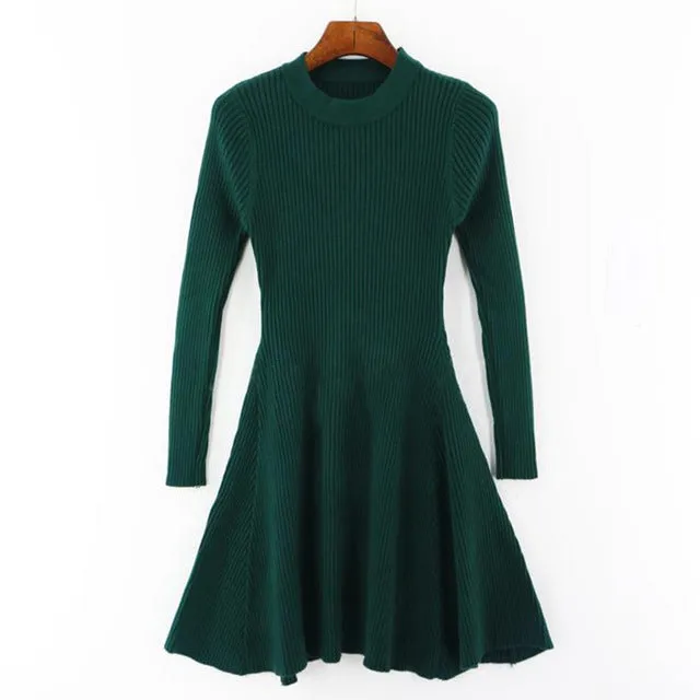 Women maxi sweater dress Autumn