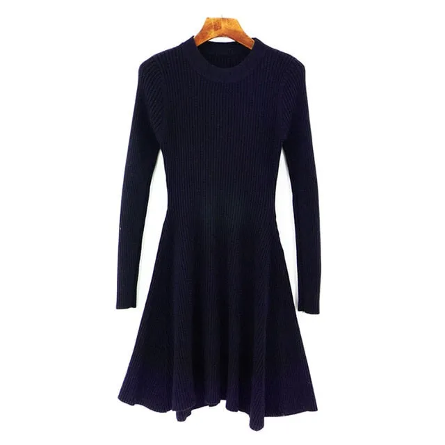 Women maxi sweater dress Autumn