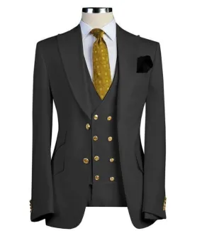 Storm Black Three Piece Suit