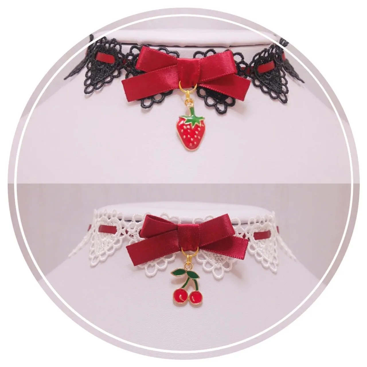 Cherry Strawberry Necklace AD12138