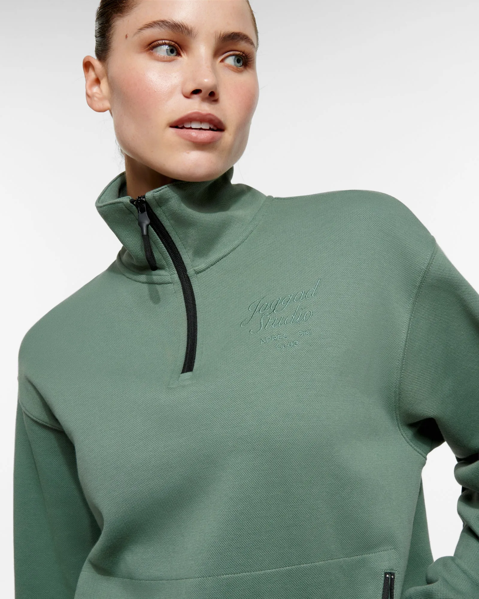 CHAMONIX HALF-ZIP SWEATER GRANITE