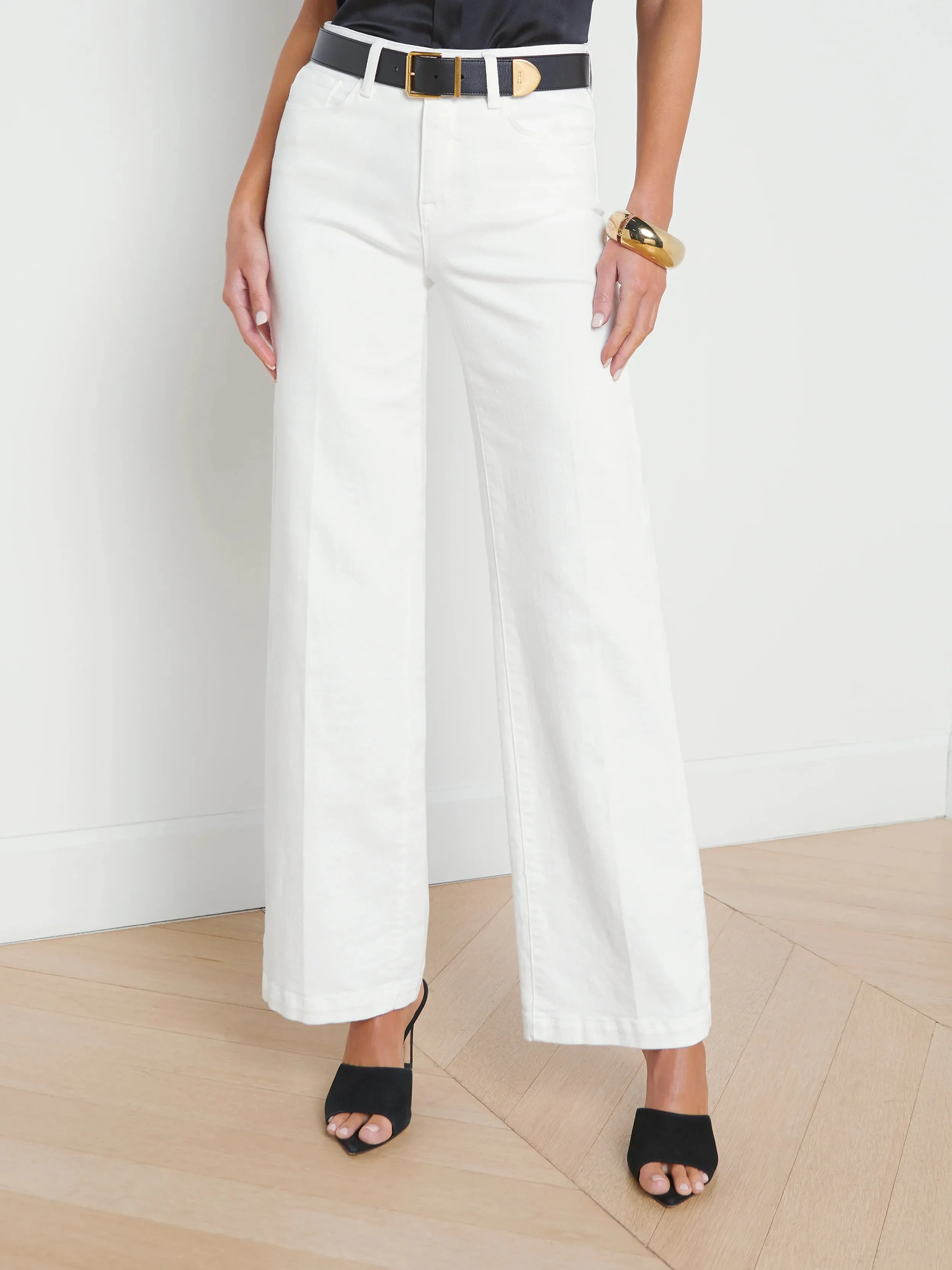 L’agence - Scottie H/R Wide Leg - Blanc