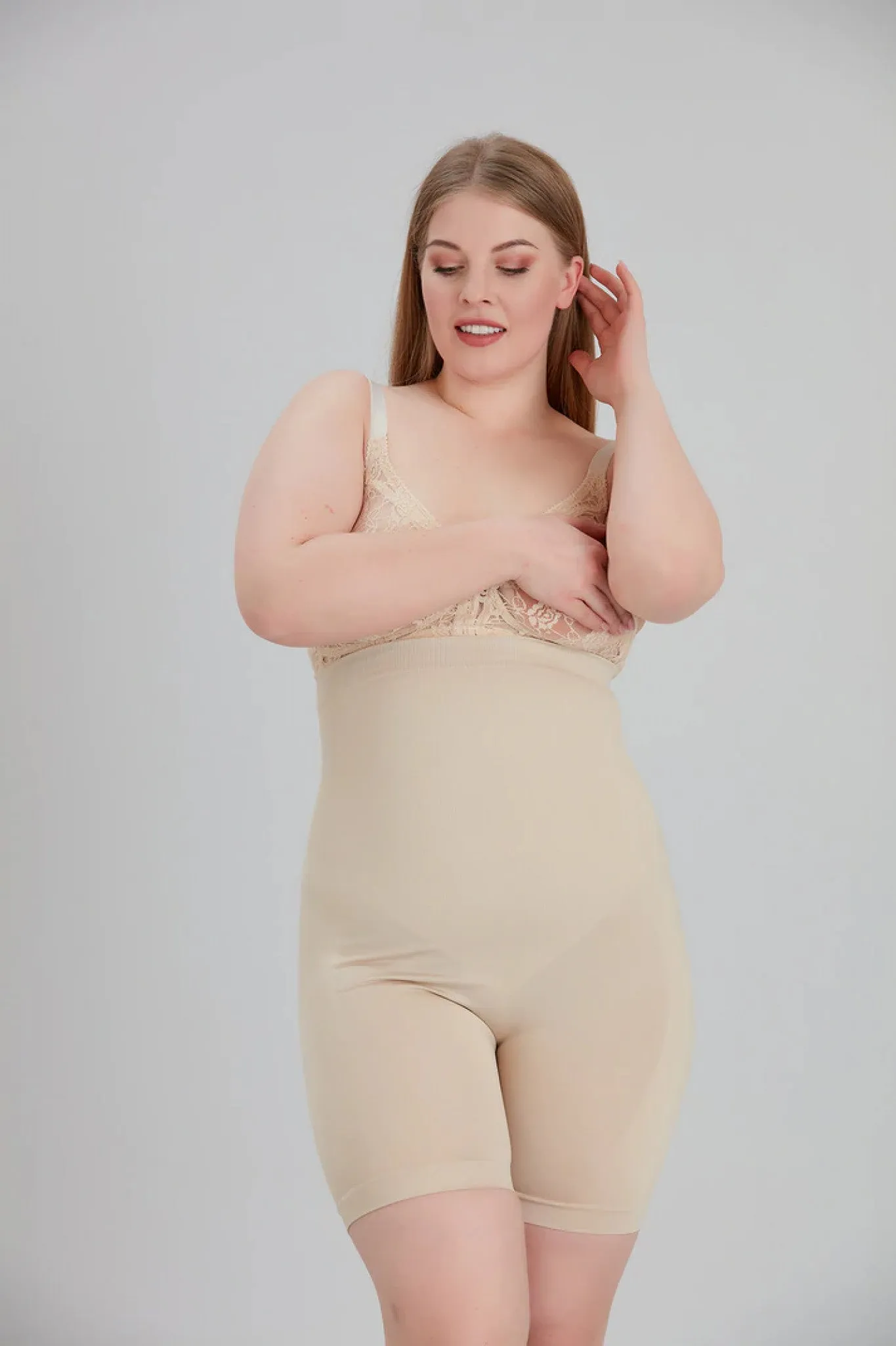 Shapewear London High Waisted Shapewear Shorts In Nude