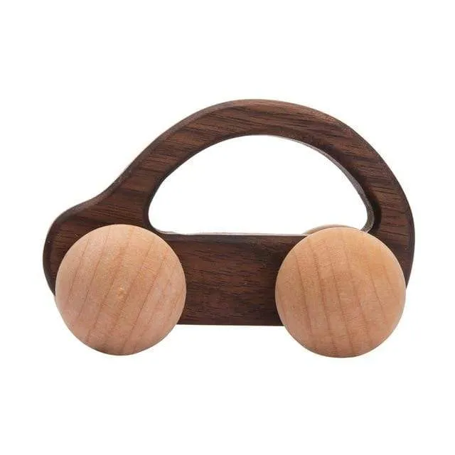 Baby Wooden Toys Beech Wood Car Blocks Cartoon Van Educational Montessori Toys Children Baby Teething Newborn Birthday Gift