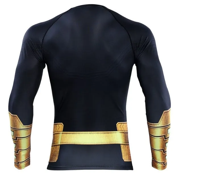 Black Adam Premium Long Sleeve Compression Rash Guard