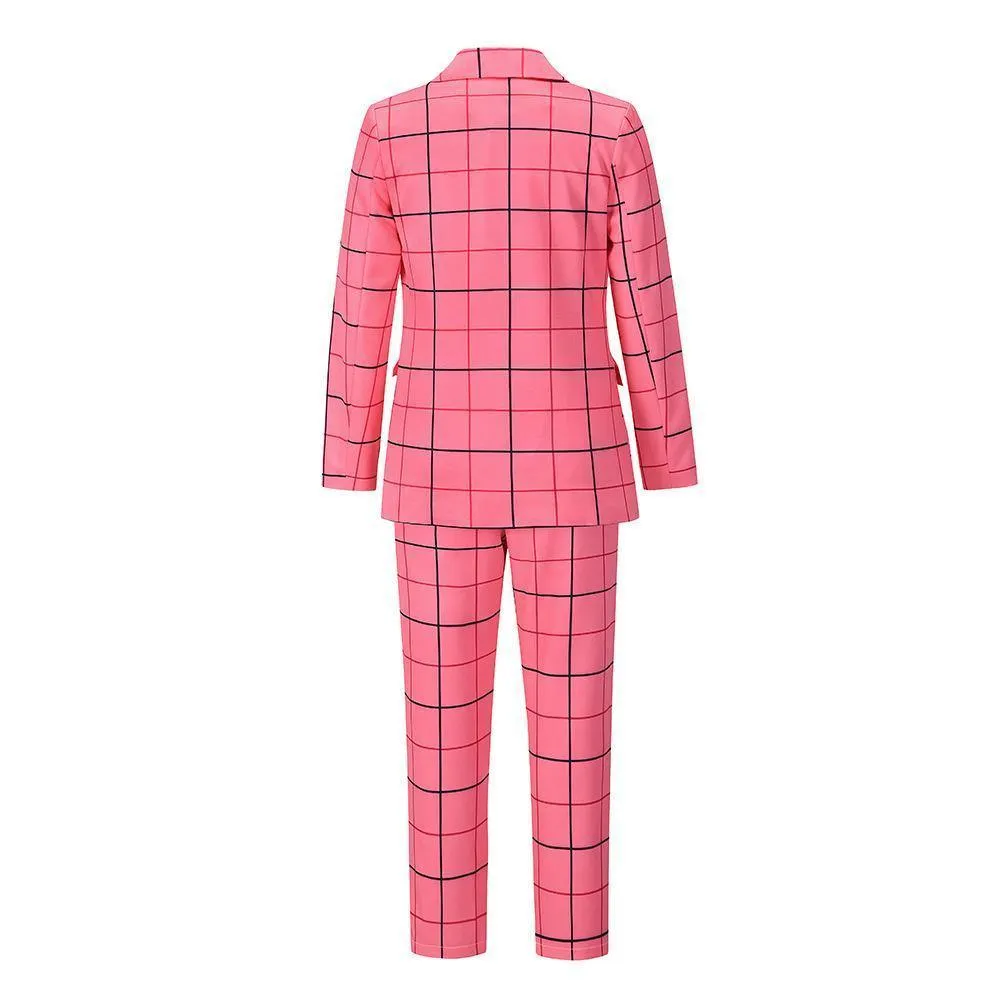 Formal Plaid Women Pantsuit