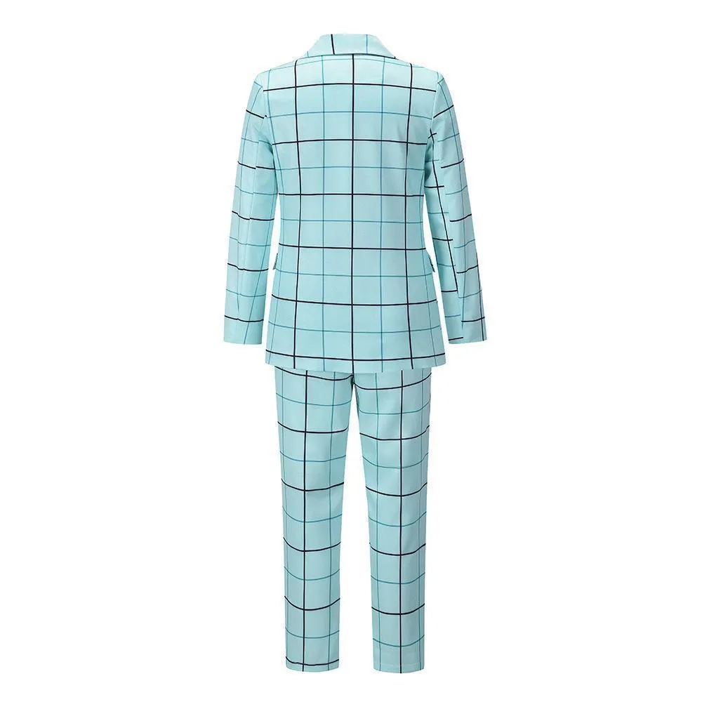 Formal Plaid Women Pantsuit