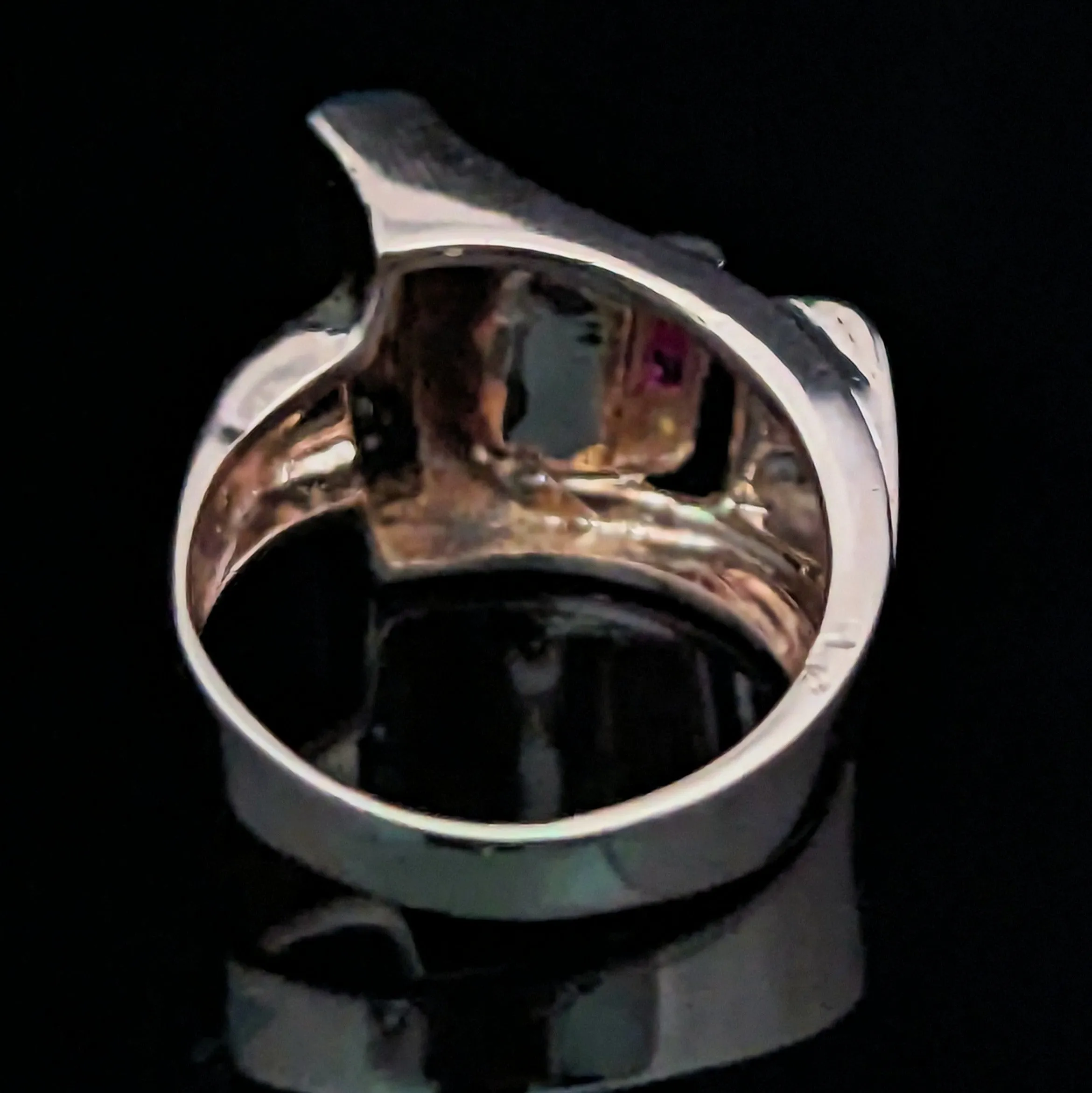 The Hampton - 1940s Diamond Ruby 14k Rose Gold Cocktail Ring