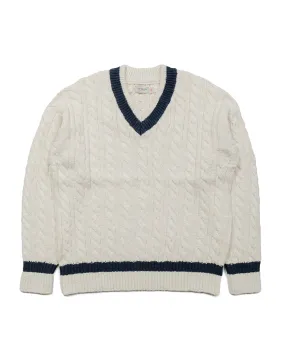 The Real McCoy's MC23108 Tilden Knit Sweater Milk