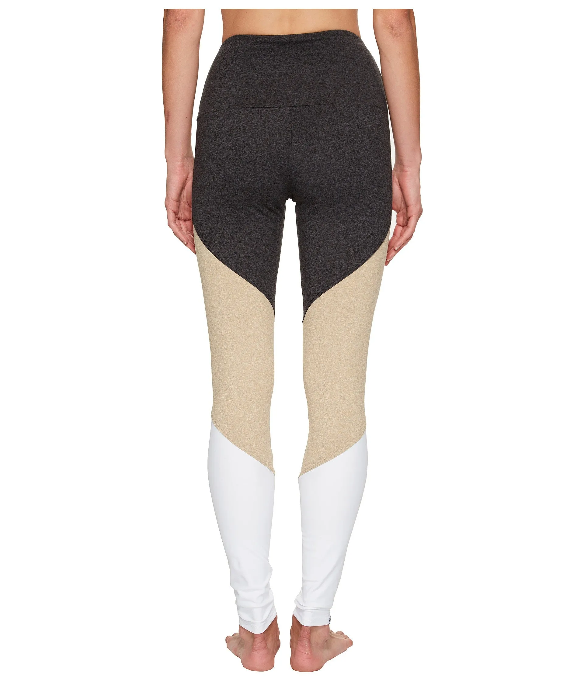 Onzie High Rise Track Legging Taupe Combo