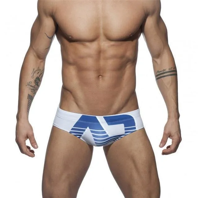 Letter Print Men Swim Briefs