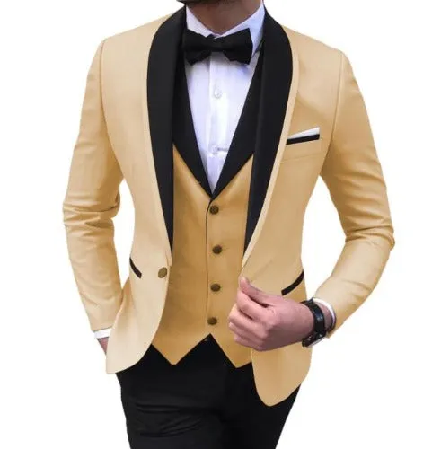 3Piece Tuxedos Wedding Groomsmen Suits