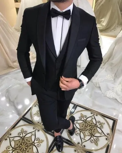 3Piece Tuxedos Wedding Groomsmen Suits