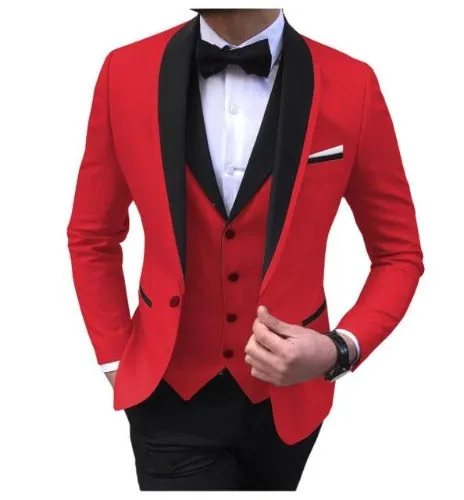 3Piece Tuxedos Wedding Groomsmen Suits