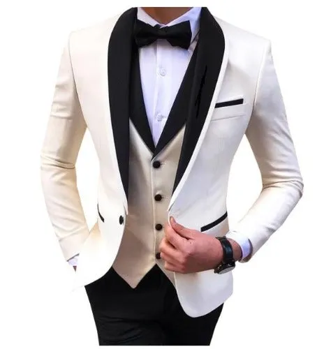 3Piece Tuxedos Wedding Groomsmen Suits