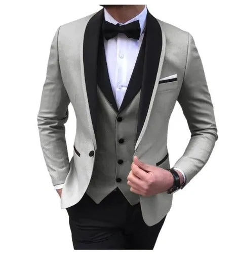 3Piece Tuxedos Wedding Groomsmen Suits