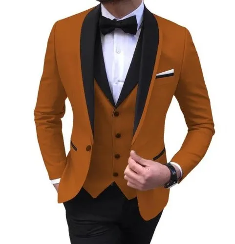 3Piece Tuxedos Wedding Groomsmen Suits