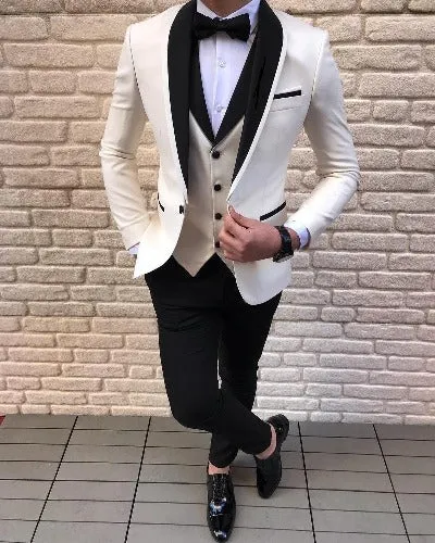 3Piece Tuxedos Wedding Groomsmen Suits