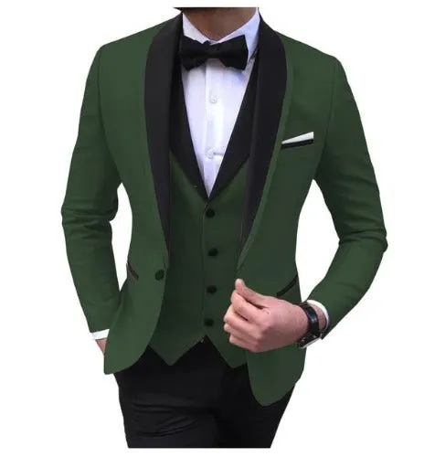 3Piece Tuxedos Wedding Groomsmen Suits