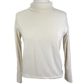 Two Bits Equestrian Bamboo Turtleneck in Cream - Women's 4 (XL)