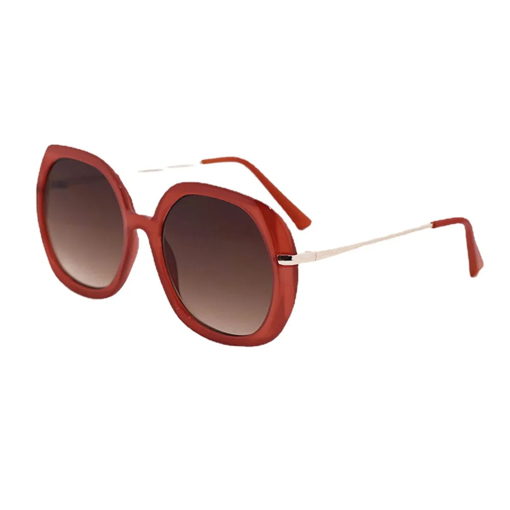 Women Casual Fashion Classical Full Metal Frame Round Shape UV Protection Sunglasses