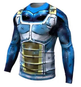 Vegeta SSB Limit Breaker Dragon Ball Z Long Sleeve Compression Rash Guard