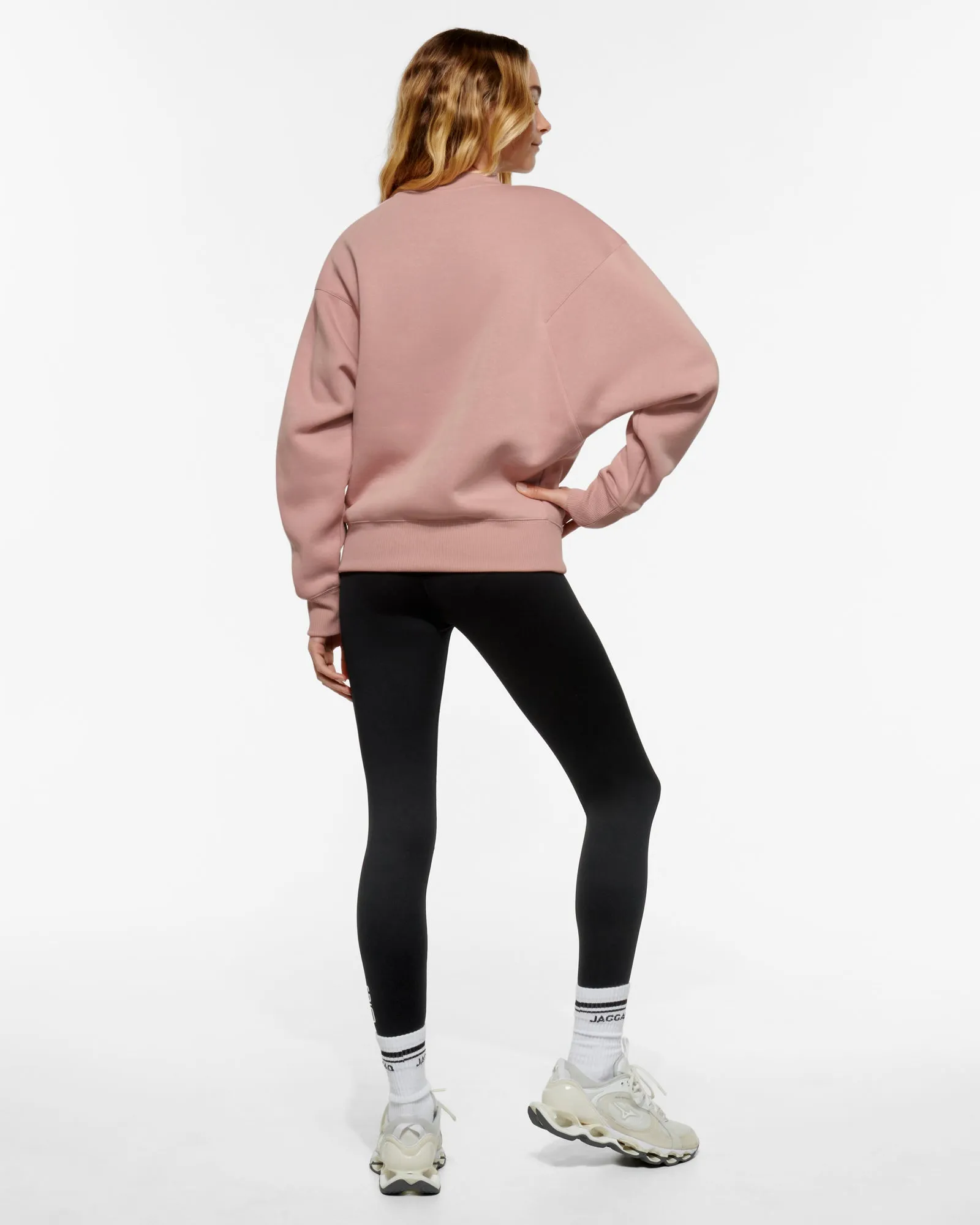 ESSENTIAL SLIM BATWING SWEATER MISTY ROSE