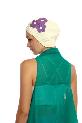 Vintage 3 Flowers Swim Cap