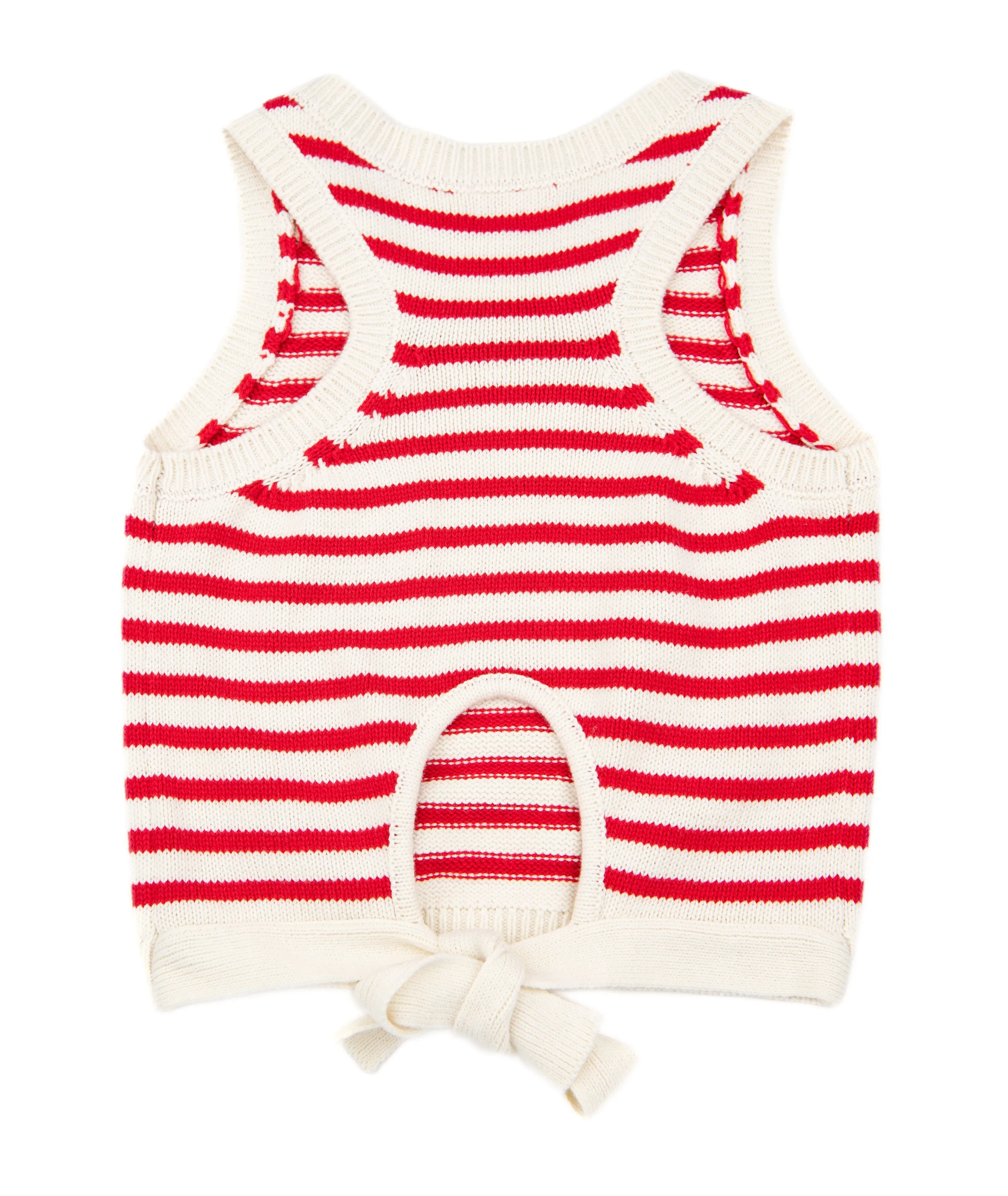 Design History Girls Red Striped Sweater Tank