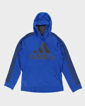 Vintage Men's Blue Adidas Hoodies - M