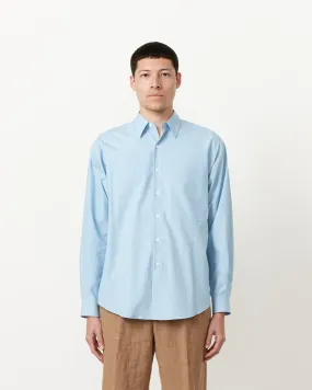 Washed Finx Twill Big Shirt in Sax Blue