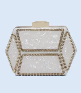 WB2498-PEARL-Women Snazzy Clutch