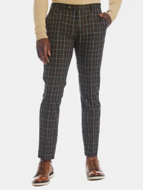 Window Check Slim Downing Pants