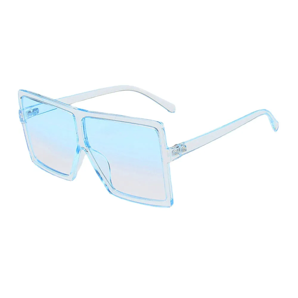 Women Plus Size Frame Square Shape Multi-color Fashion Personality UV Protection Sunglasses