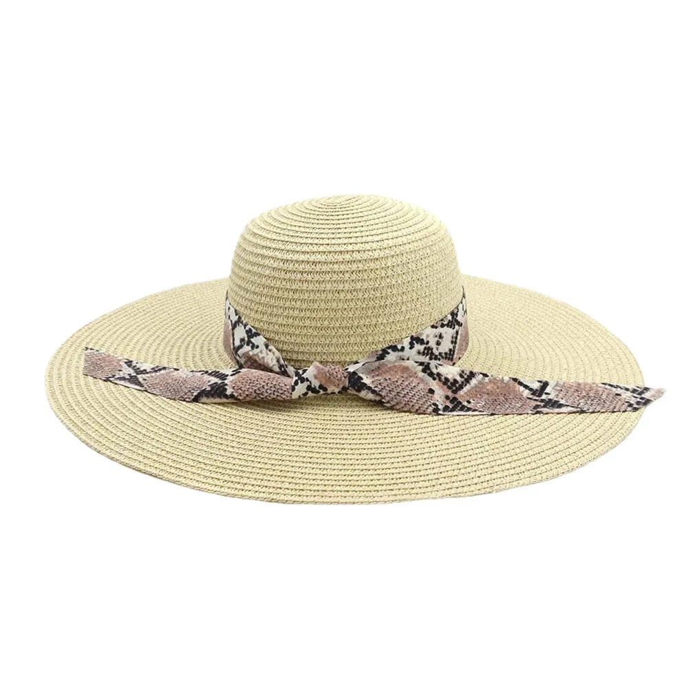 Women Sunscreen Vacation Beach Wild Brim Sun Hat Elegant Stylish Bowknot Straw Hat