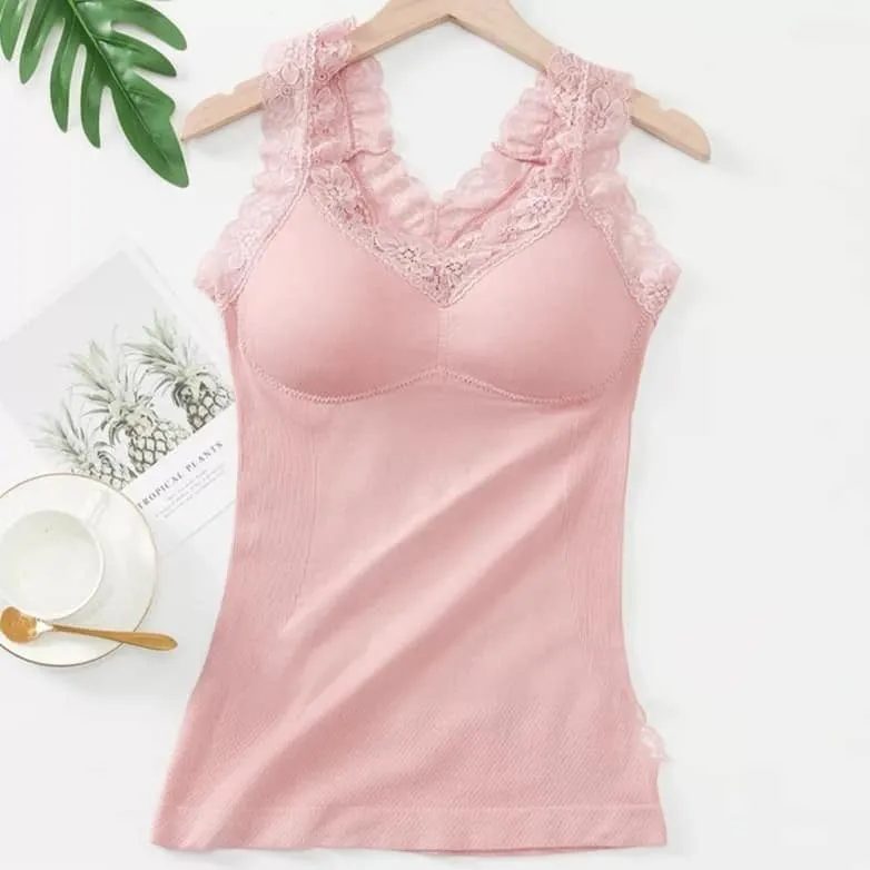 Sleeveless Tank Tops Vest Thermal Underwear Top D5188